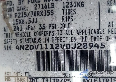 1997 Mercury Villager Gs/Ls/Nautica z USA, uszkodzony, nr VIN 4M2DV1112VDJ28945